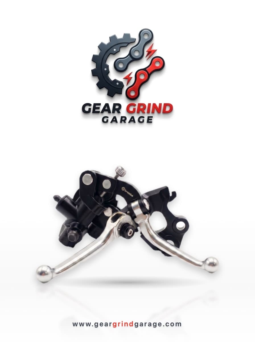 Adjustable Brake and Clutch Lever Perch Set (Silver-Black)