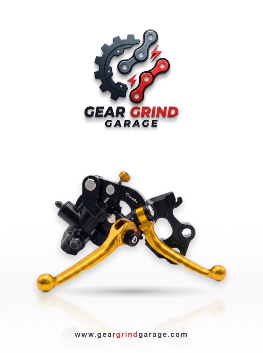Brembo Folding Brake and Clutch Lever Set (Gold-Black)