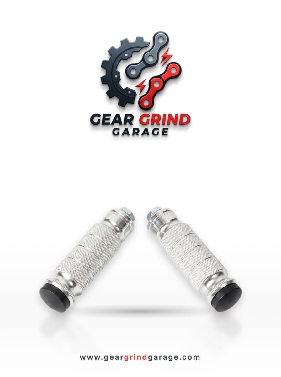 CNC Aluminum Foot Pegs Pair (Silver)
