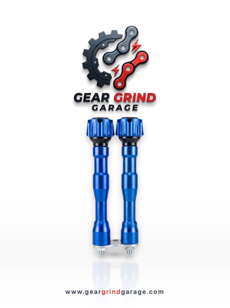 CNC Aluminum Rearset Footrest Rods (Blue)