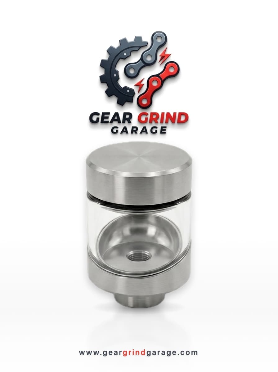 CNC Transparent Brake Fluid Reservoir Oil Cup (Silver)