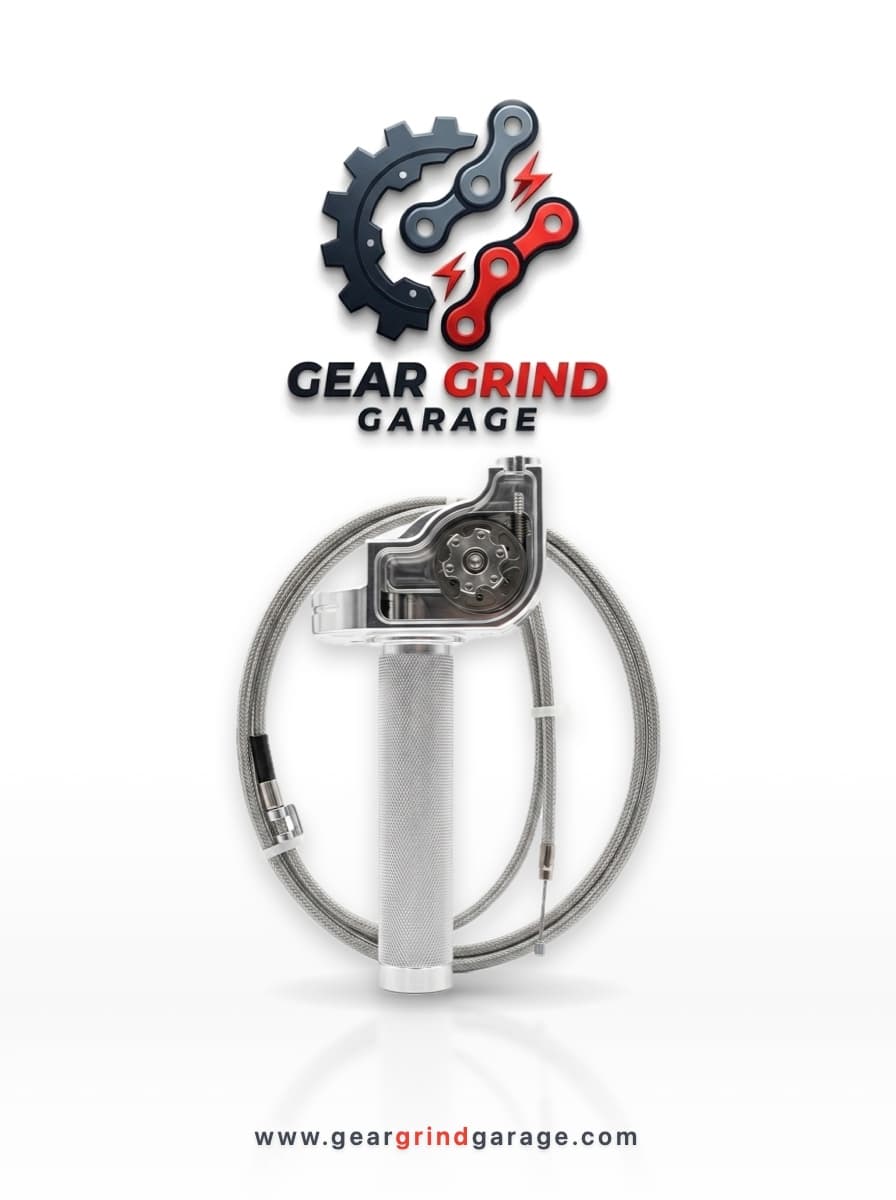 CNC Transparent Quick Throttle with Cable (Silver)