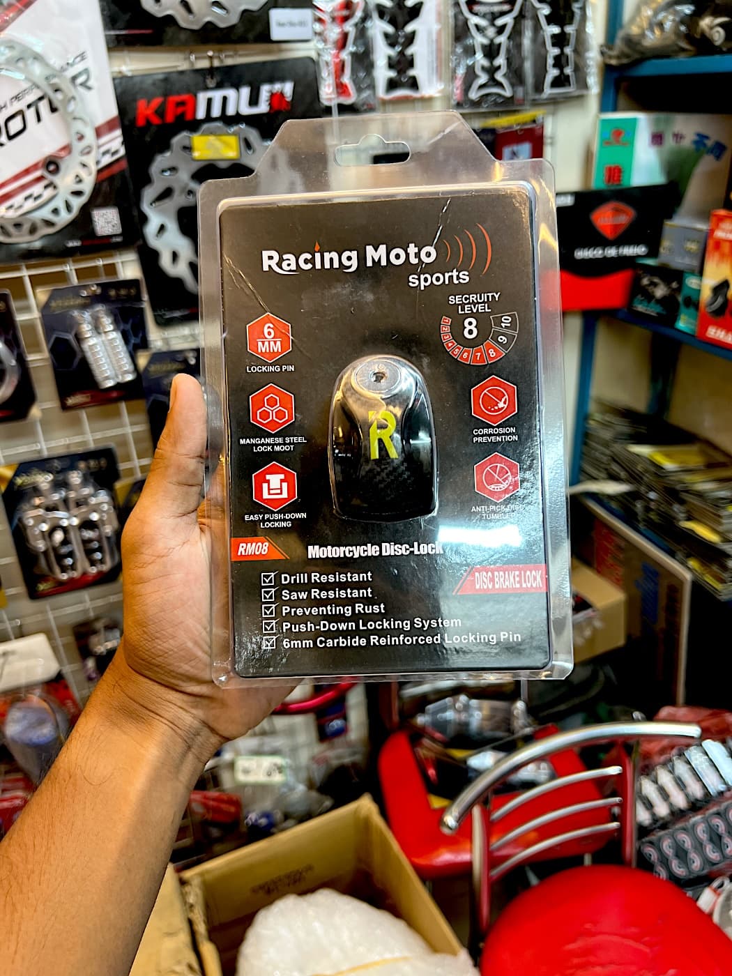 Racing Moto Sports Heavy-Duty Disc Lock