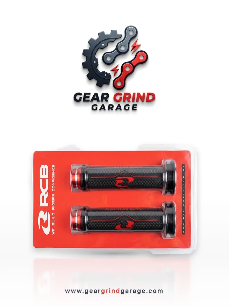 RCB Racing Boy Handlebar Handgrips (Red-Black)