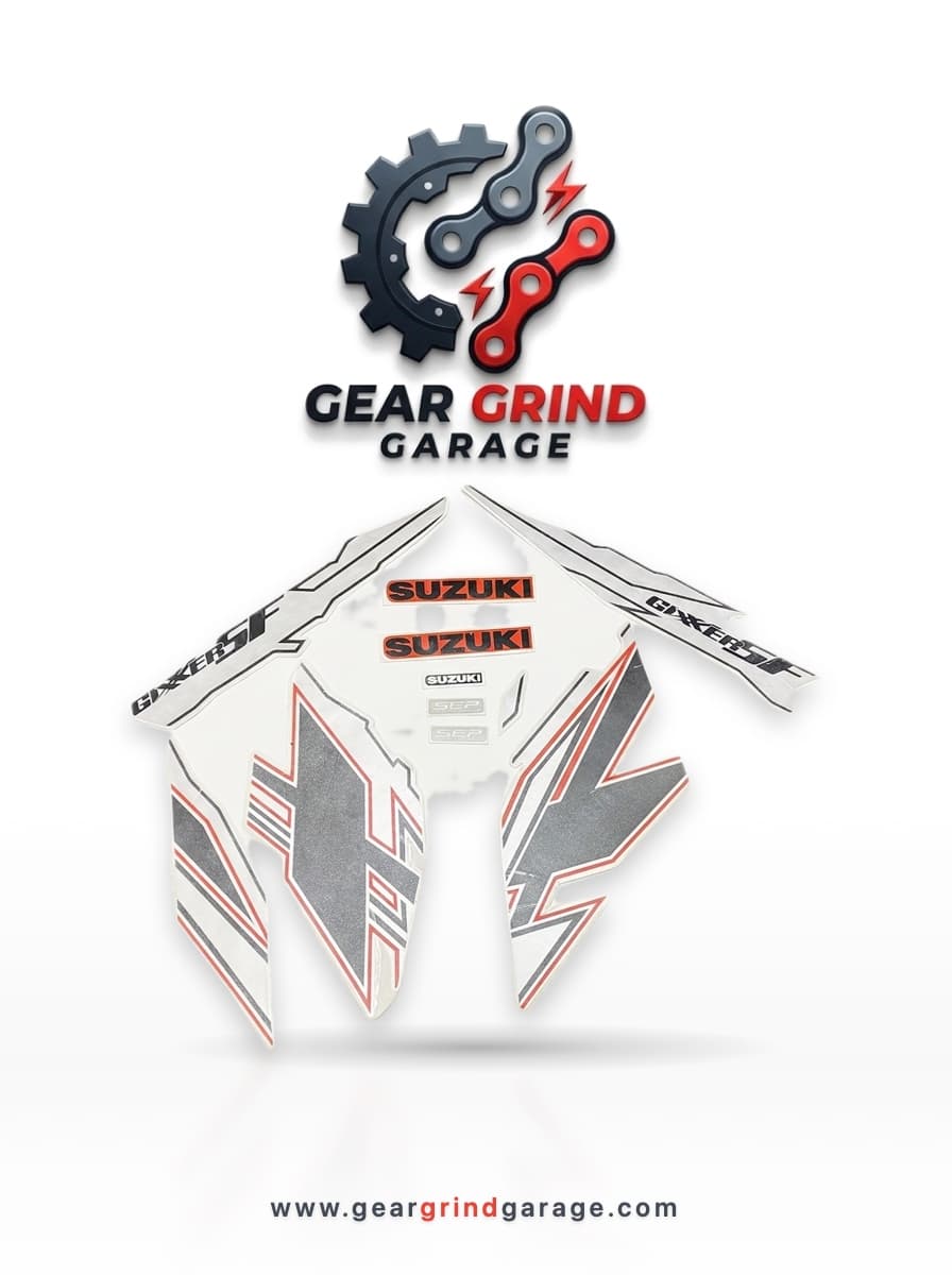 Full Set Sticker for Suzuki Gixxer (New Model-Silver & Orenge) bike