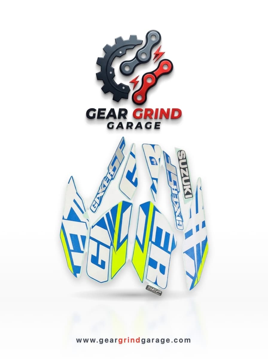Full Set Sticker for Suzuki Gixxer SF (New Model, Glossy Blue) bike.
