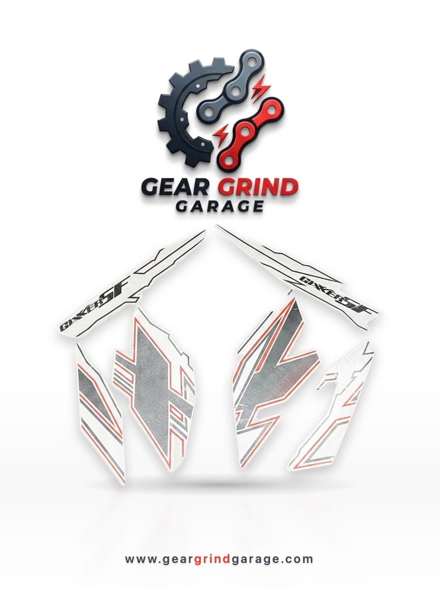 Full Set Sticker for Suzuki Gixxer SF (New Model-Silver & Orenge) bike