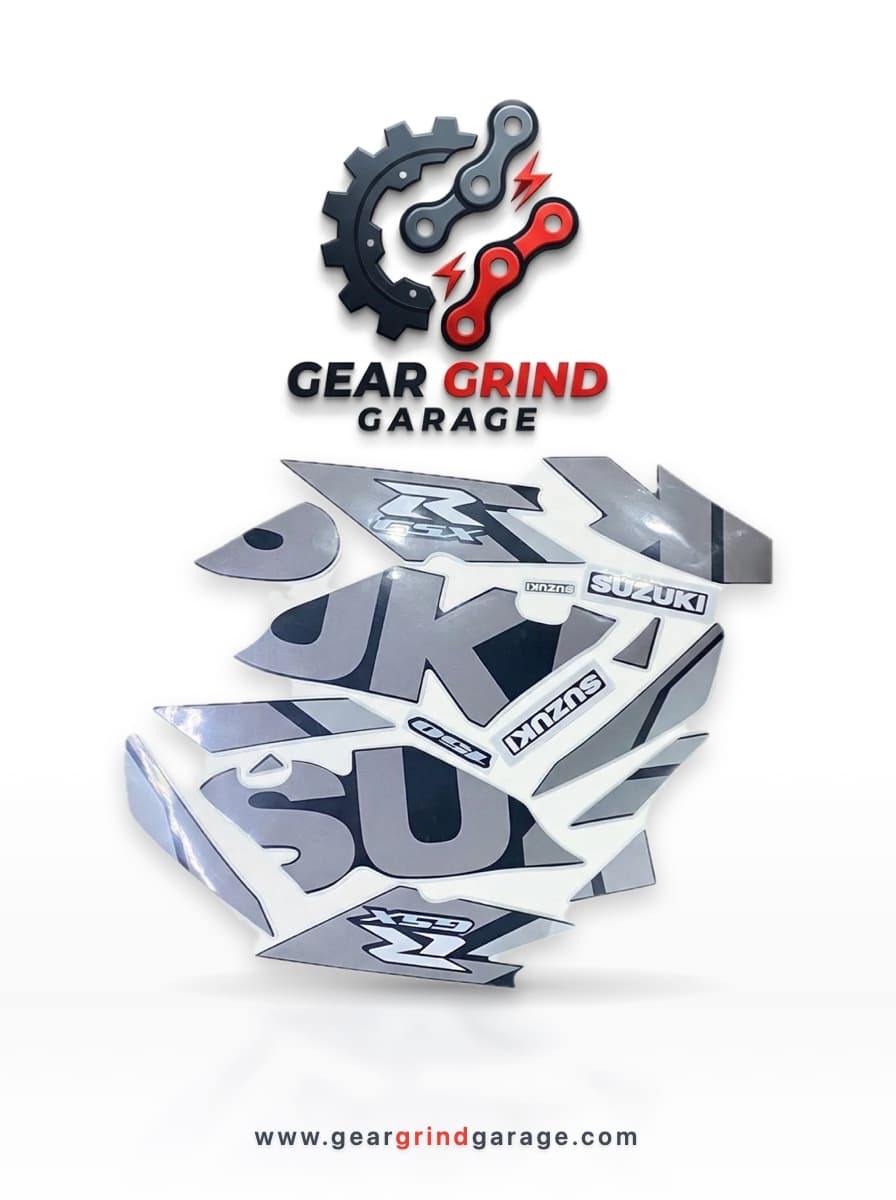 Full Set Sticker for Suzuki GSX-R 150 (Grey & Black Color) bike.